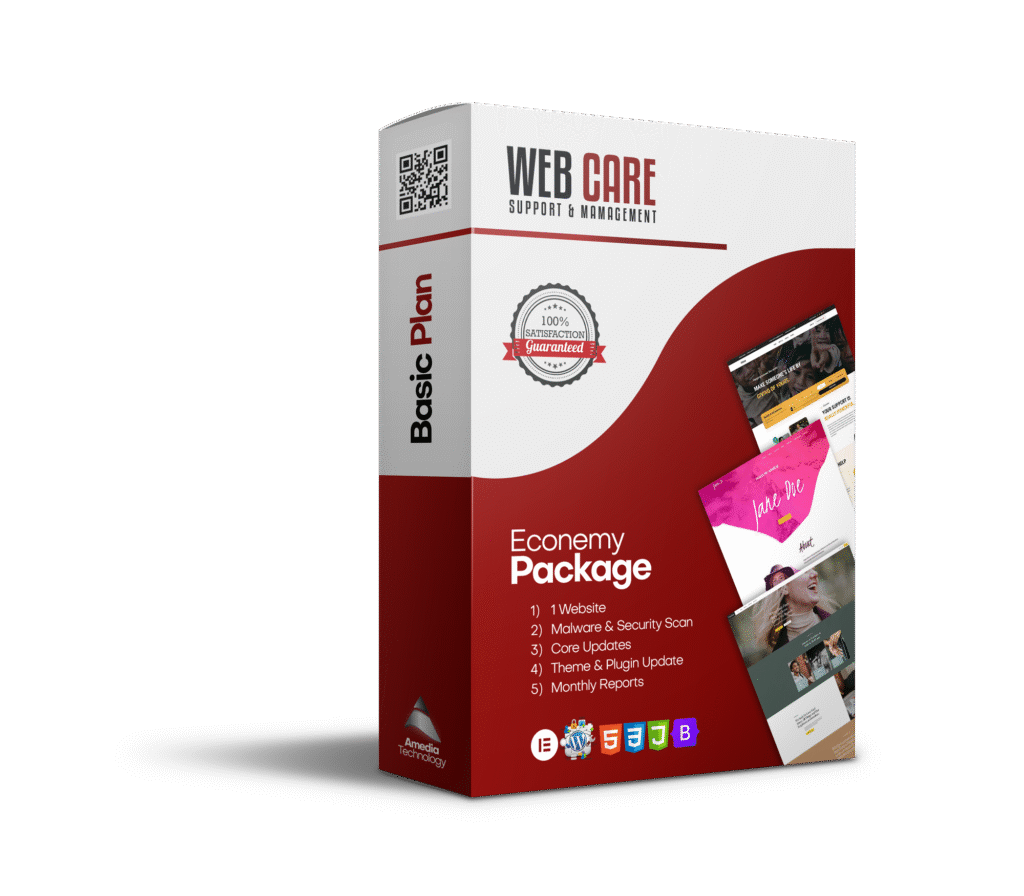 Product Box- Church Website Care management. -Economy pk.